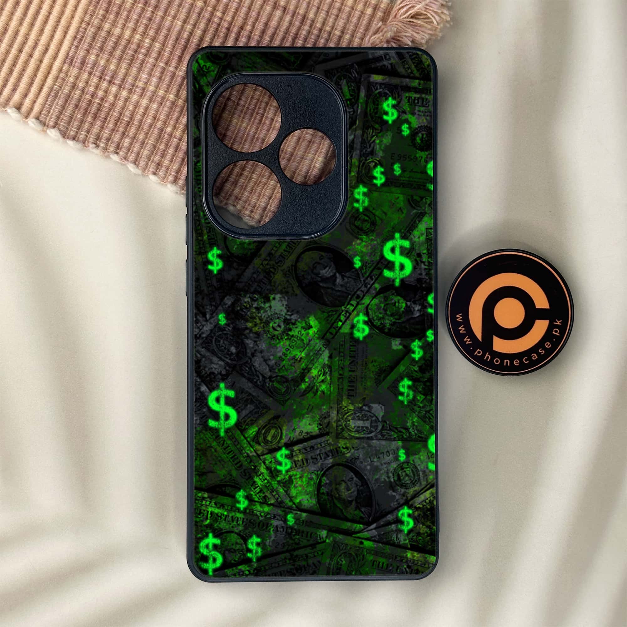 Realme GT 6 - Dollar Series - Premium Metal Printed soft Bumper shock Proof Case