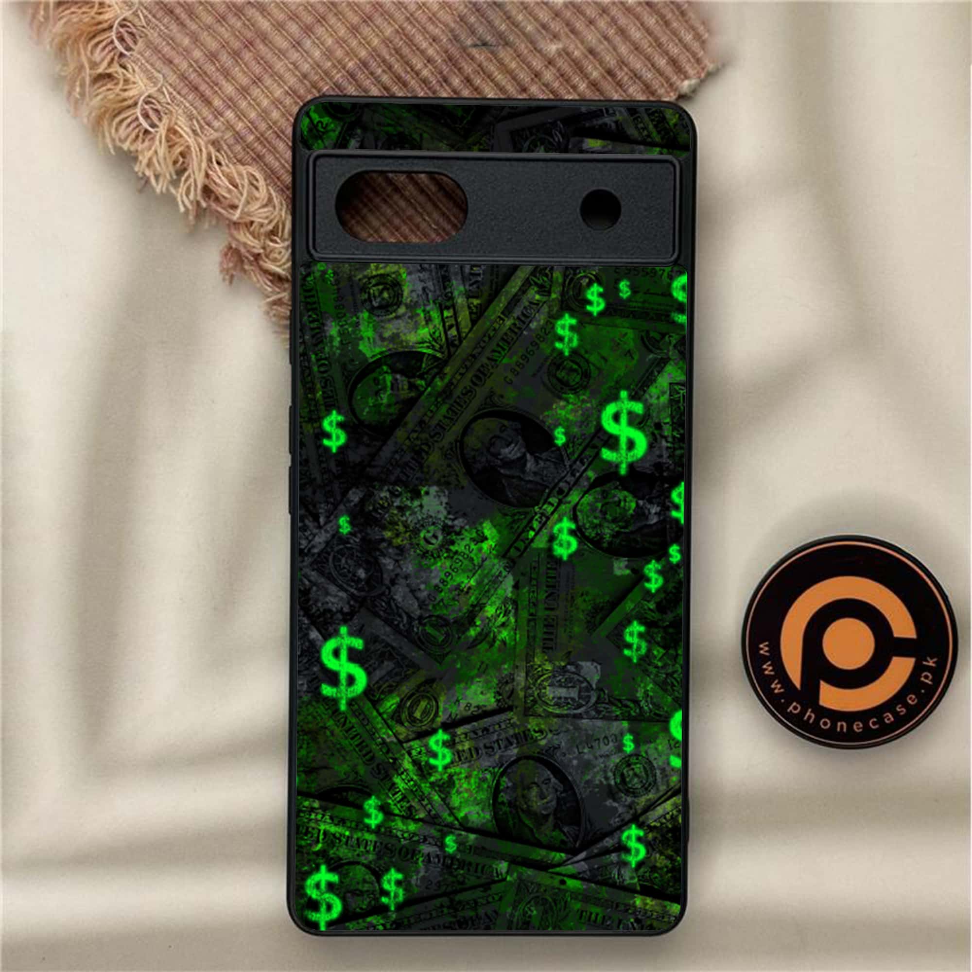 Google Pixel 6A - Dollar Series - Premium Metal Printed soft Bumper Shock Proof Case