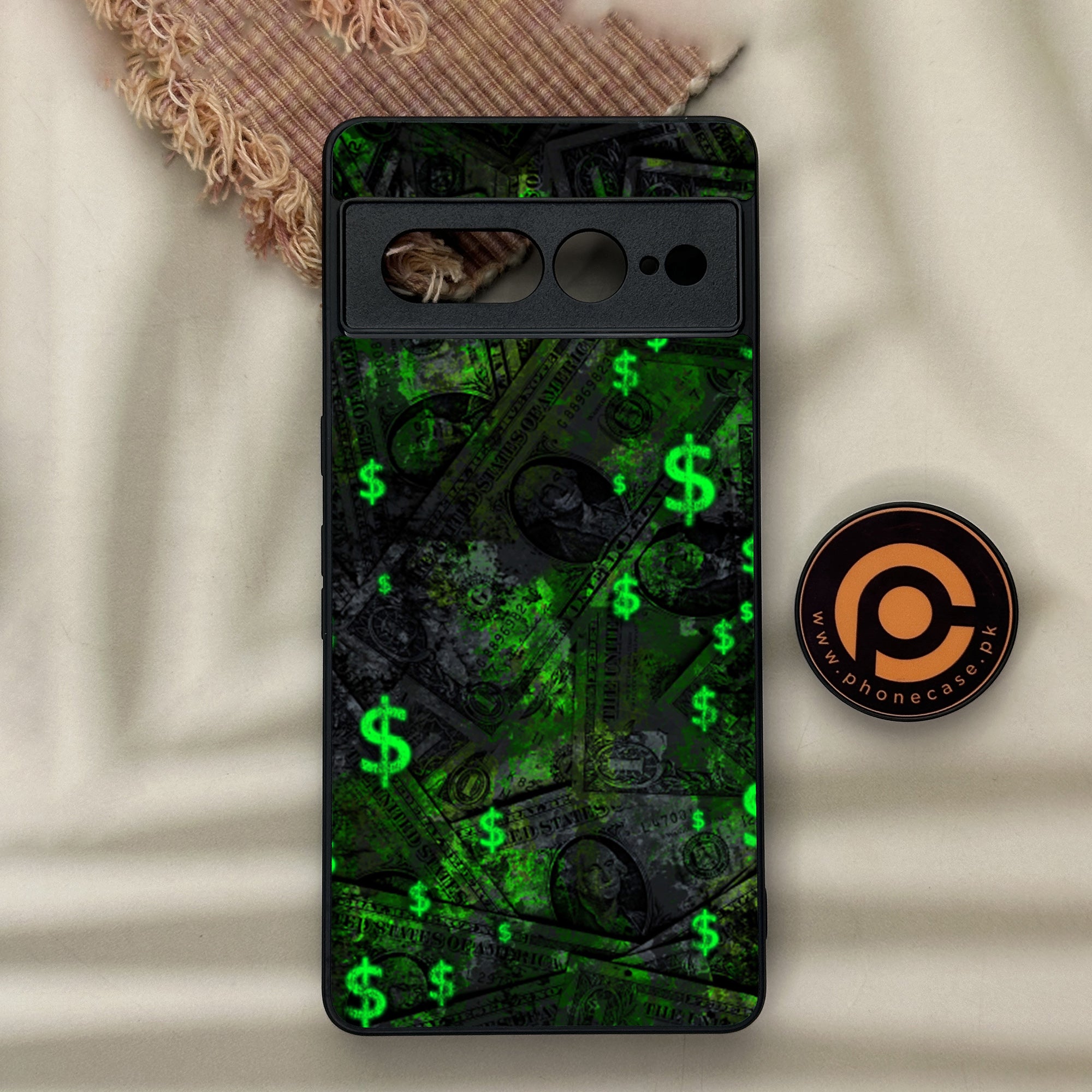 Google Pixel 7 Pro - Dollar Series - Premium Metal Printed soft Bumper Shock Proof Case