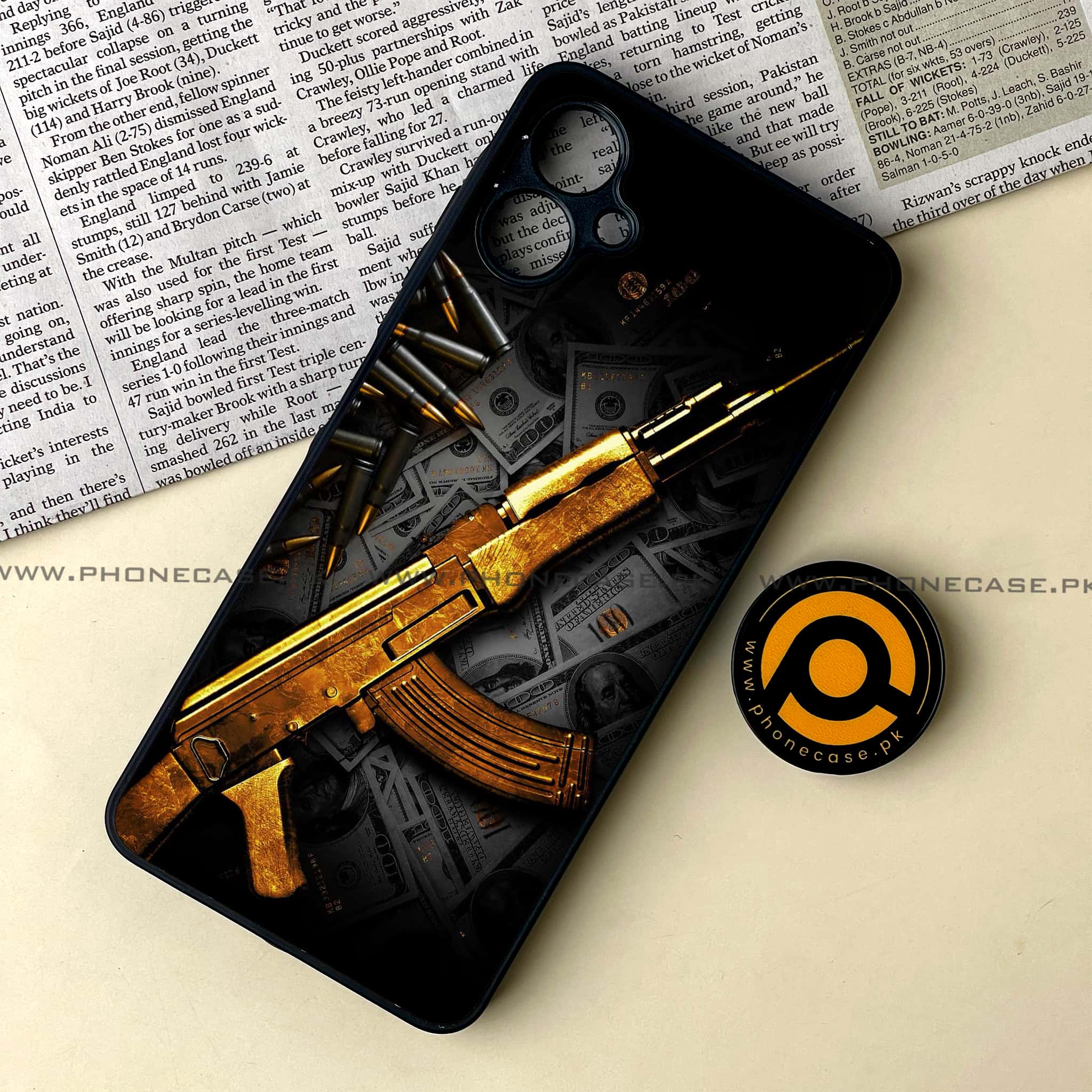 Samsung Galaxy A06  - Dollar Series - Premium Metal Printed soft Bumper shock Proof Case