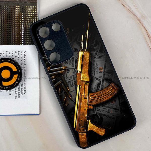 Vivo Y100 - Dollar Design 6 - Premium Printed Glass soft Bumper shock Proof Case CS-35755