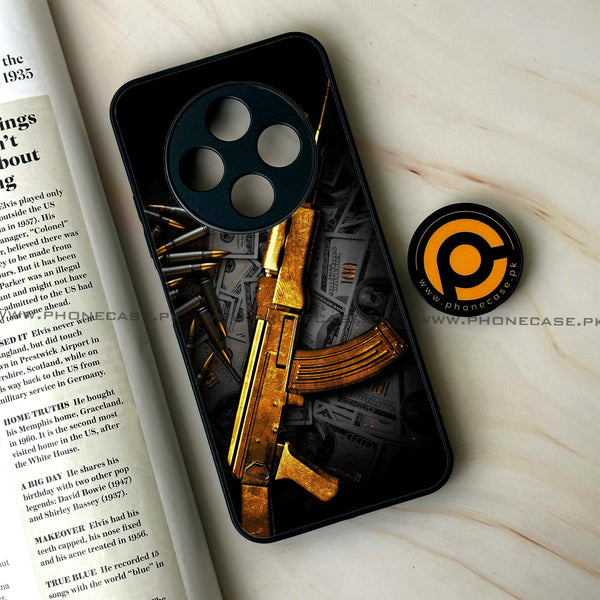 Tecno Spark 30C - Dollar Design 6- Premium Printed Glass soft Bumper shock Proof Case CS-44819