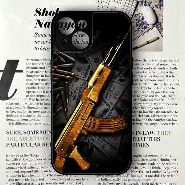 iPhone 13  - Dollar Series  Design 6 - Premium Printed Glass soft Bumper shock Proof Case  CS-20247