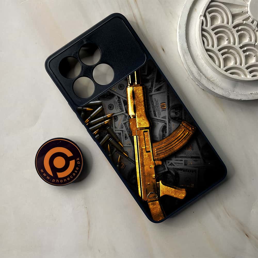 Xiaomi Poco F6 Pro - Dollar Series - Premium Metal Printed soft Bumper shock Proof Case