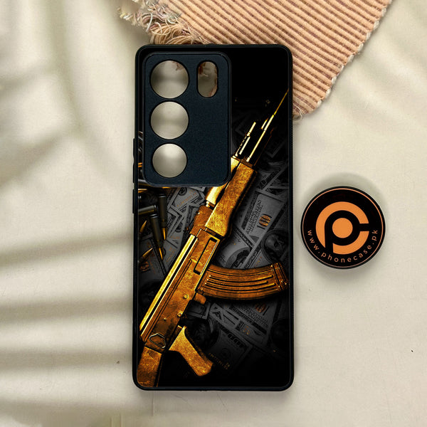 Vivo V29 - Dollar Design 6  - Premium Printed Glass soft Bumper shock Proof Case CS-37963