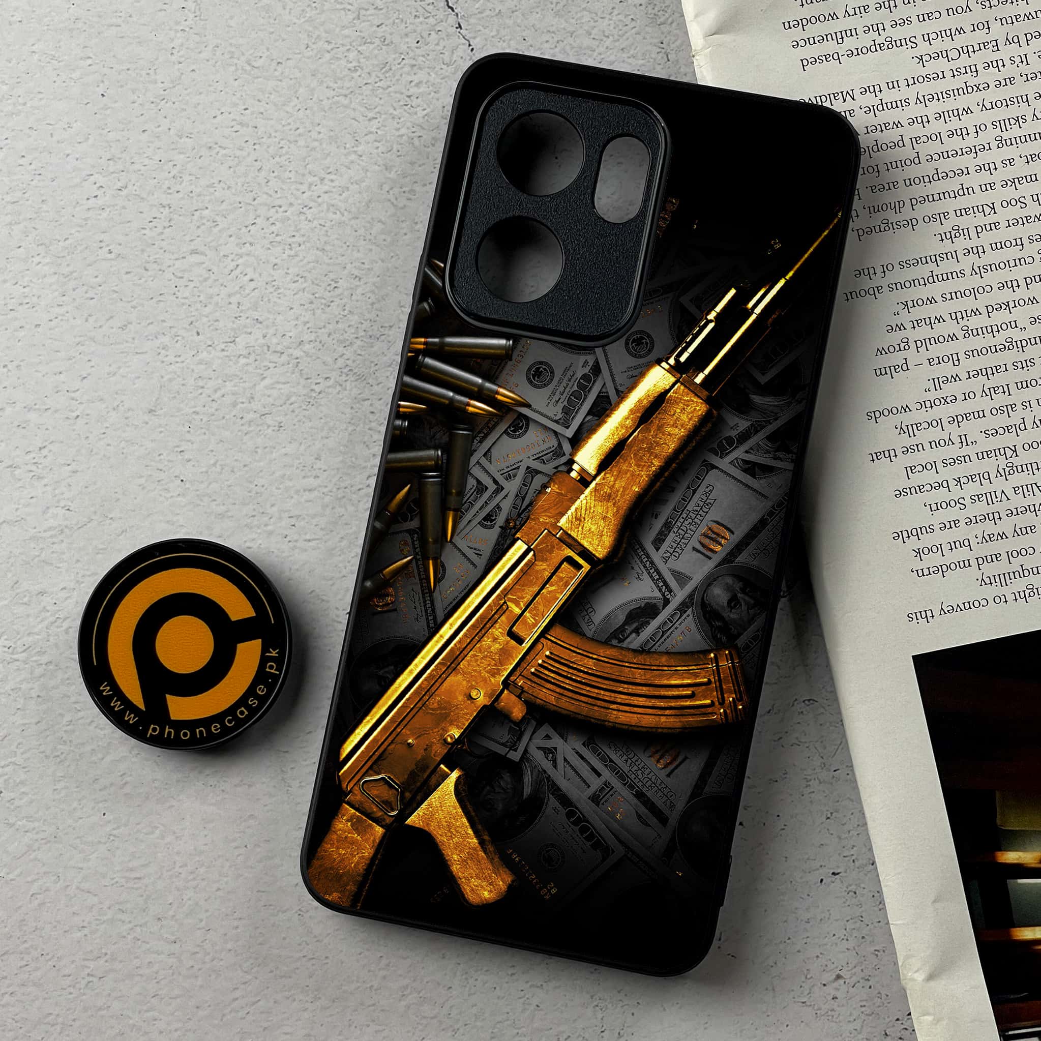 Oppo Reno 13F - Dollar Series - Premium Metal Printed Soft Bumper Shockproof Case