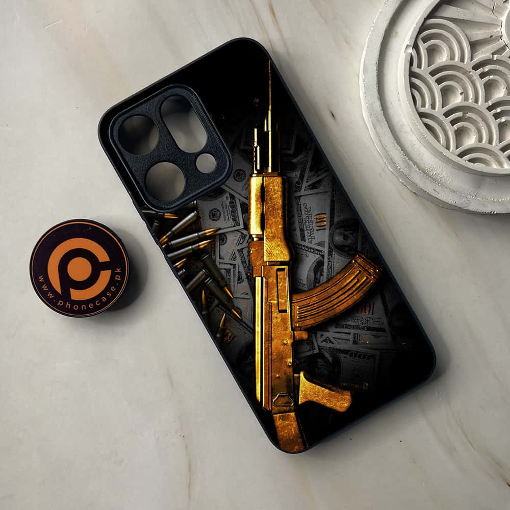 Oppo Reno 14 5G - Dollar Series - Premium Metal Printed soft Bumper shock Proof Case