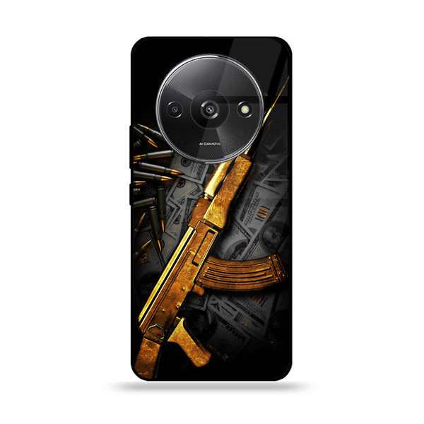 Xiaomi Redmi A3 - Dollar Design 6- Premium Printed Glass soft Bumper shock Proof Case CS-37815