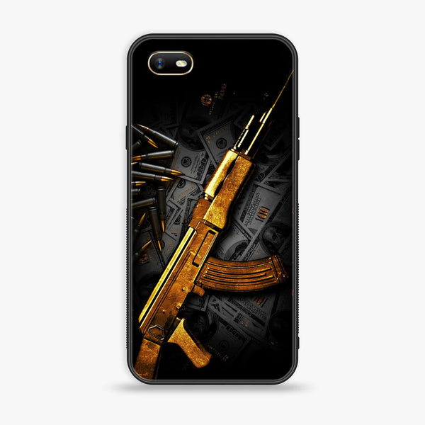 Oppo A1k  - Dollar  Design 6 - Premium Metal Printed soft Bumper shock Proof Case CS-30350