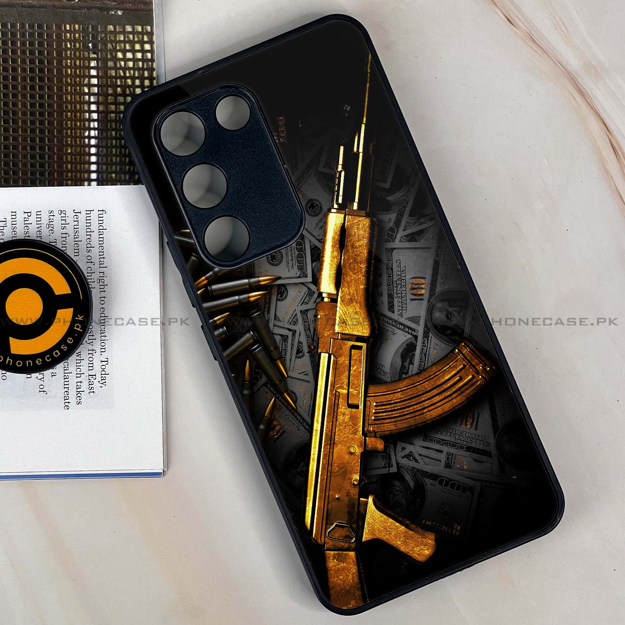 Vivo Y200e - Dollar Series - Premium Metal Printed soft Bumper shock Proof Case