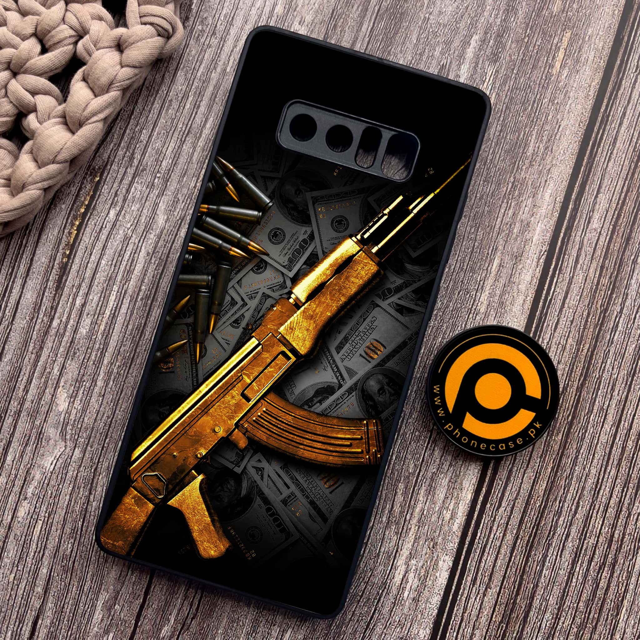 Samsung Galaxy Note 8 - Dollar Series - Premium Metal Printed soft Bumper shock Proof Case