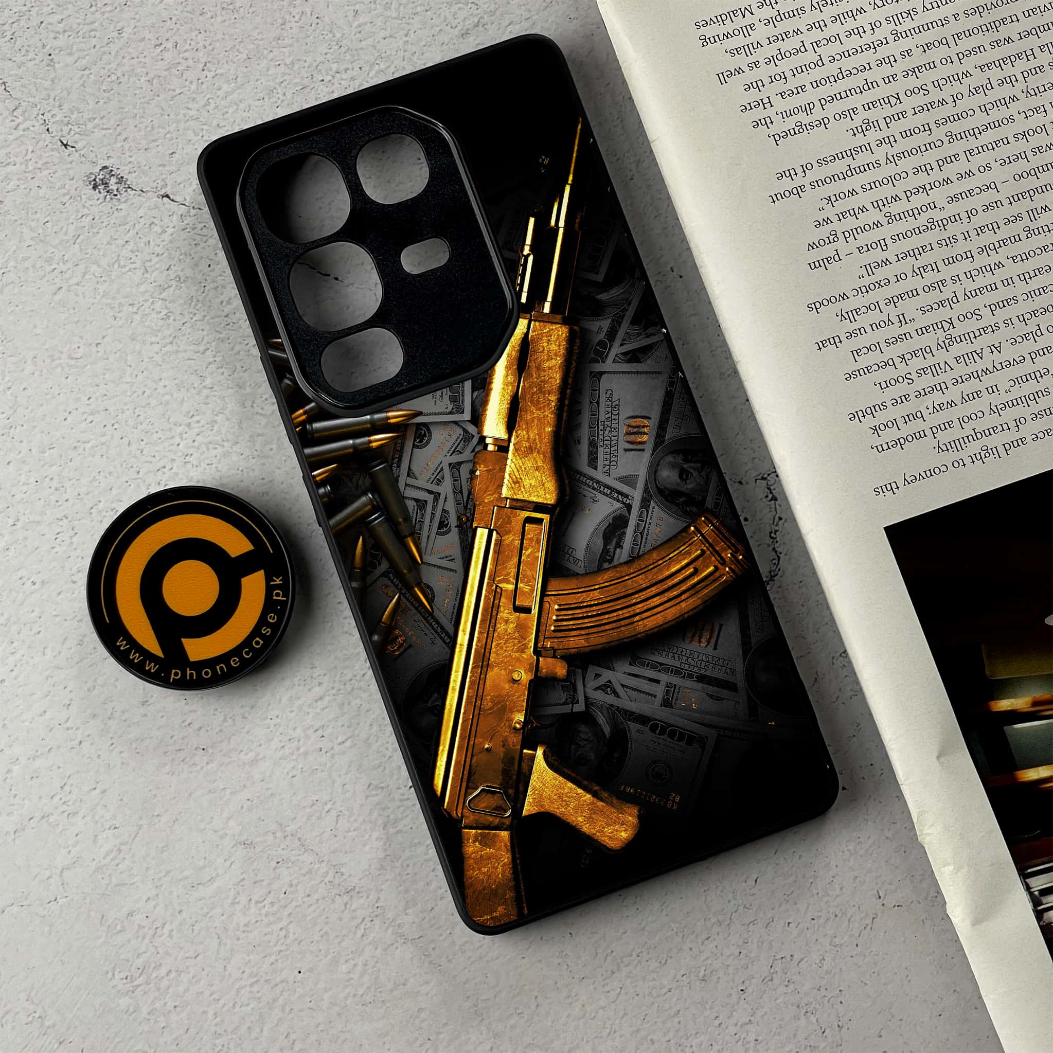 Infinix Note 50 - Dollar Series - Premium Metal Printed Soft Bumper Shockproof Case
