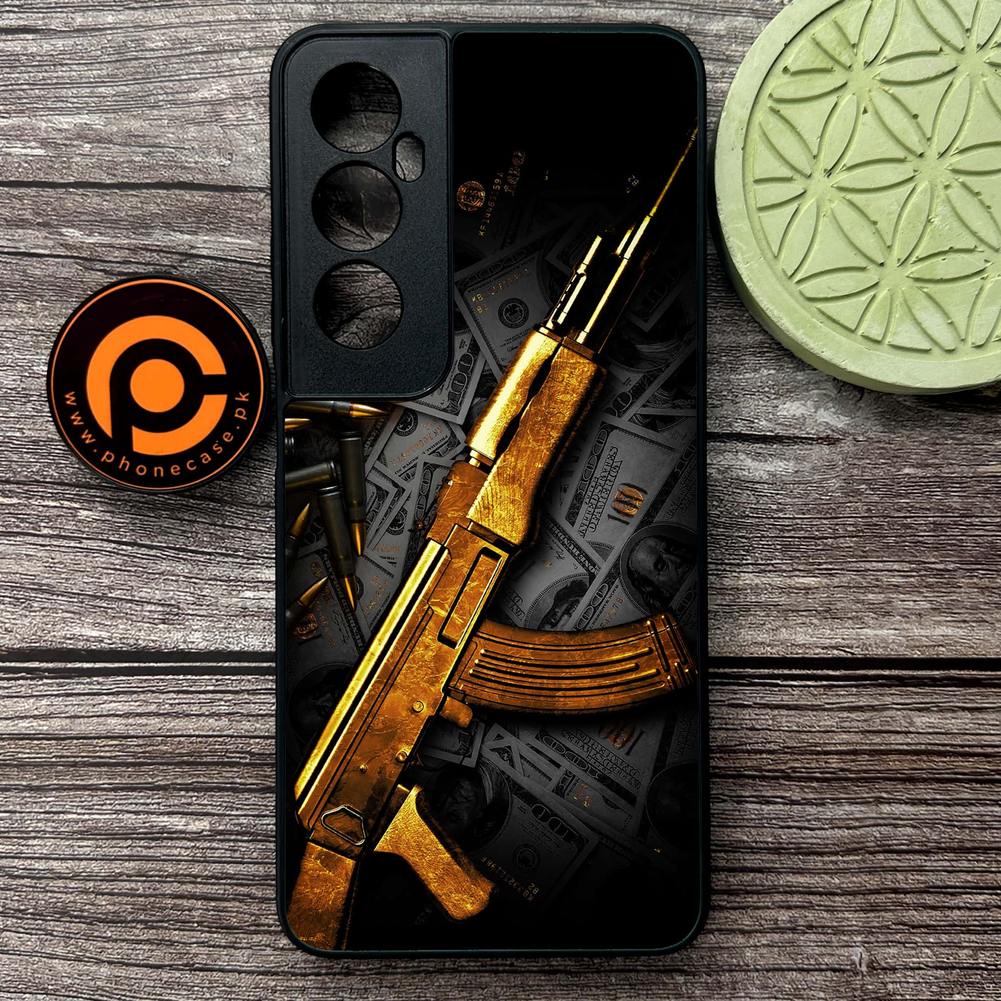 Realme C65  - Dollar Series - Premium Metal Printed soft Bumper shock Proof Case