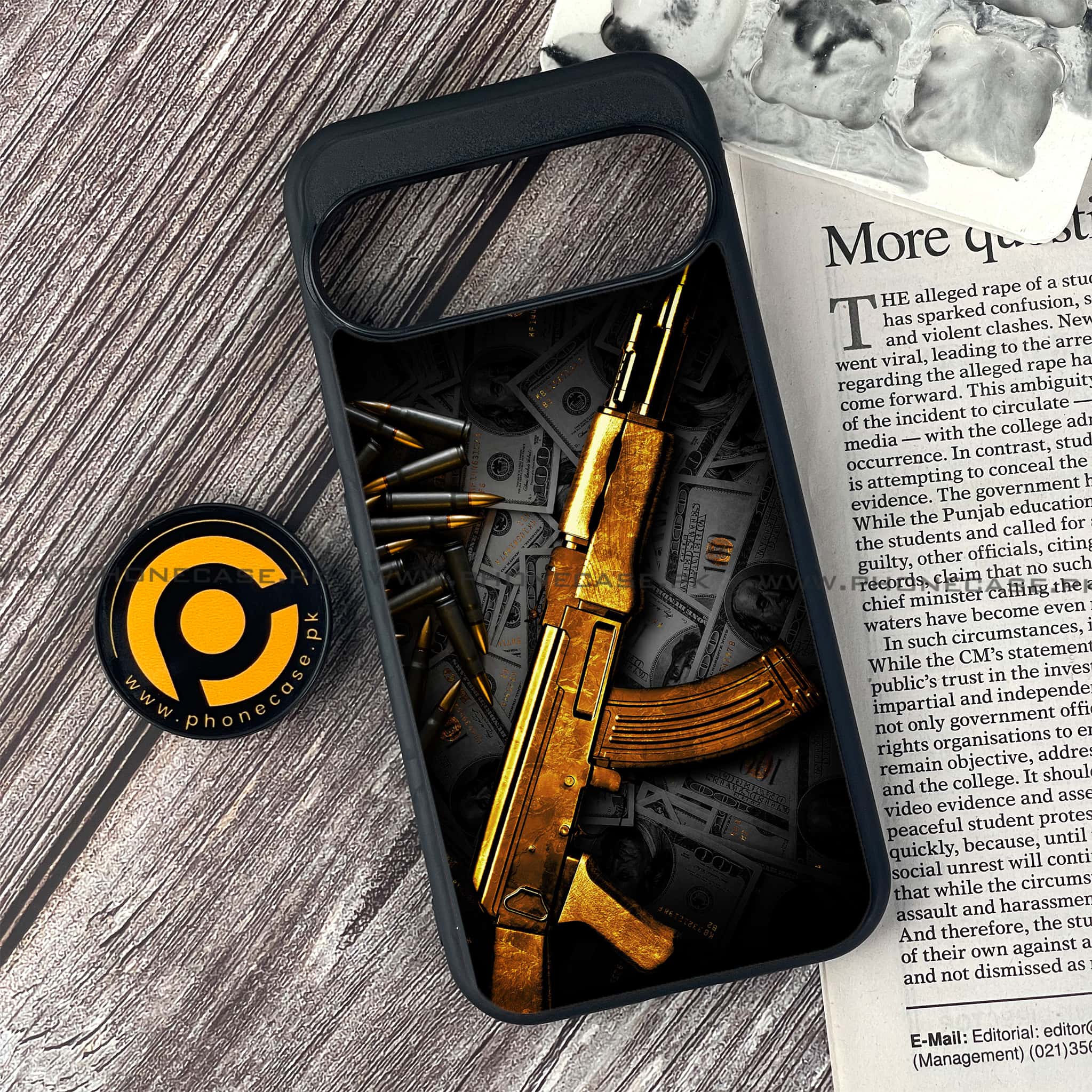 Google Pixel 10 - Dollar Series - Premium Metal Printed soft Bumper Shock Proof Case
