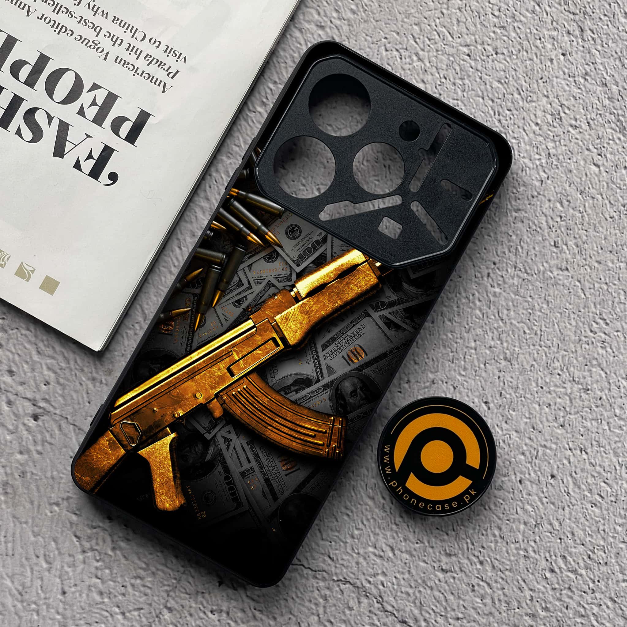 Tecno Pova 6 Neo - Dollar Series - Premium Metal  Printed soft Bumper shock Proof Case