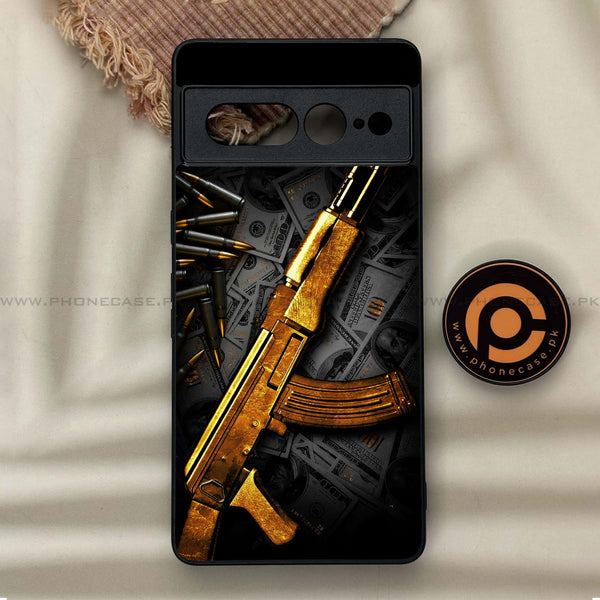 Google Pixel 7 Pro - Dollar Design 6 - Premium Metal Printed soft Bumper Shock Proof Case