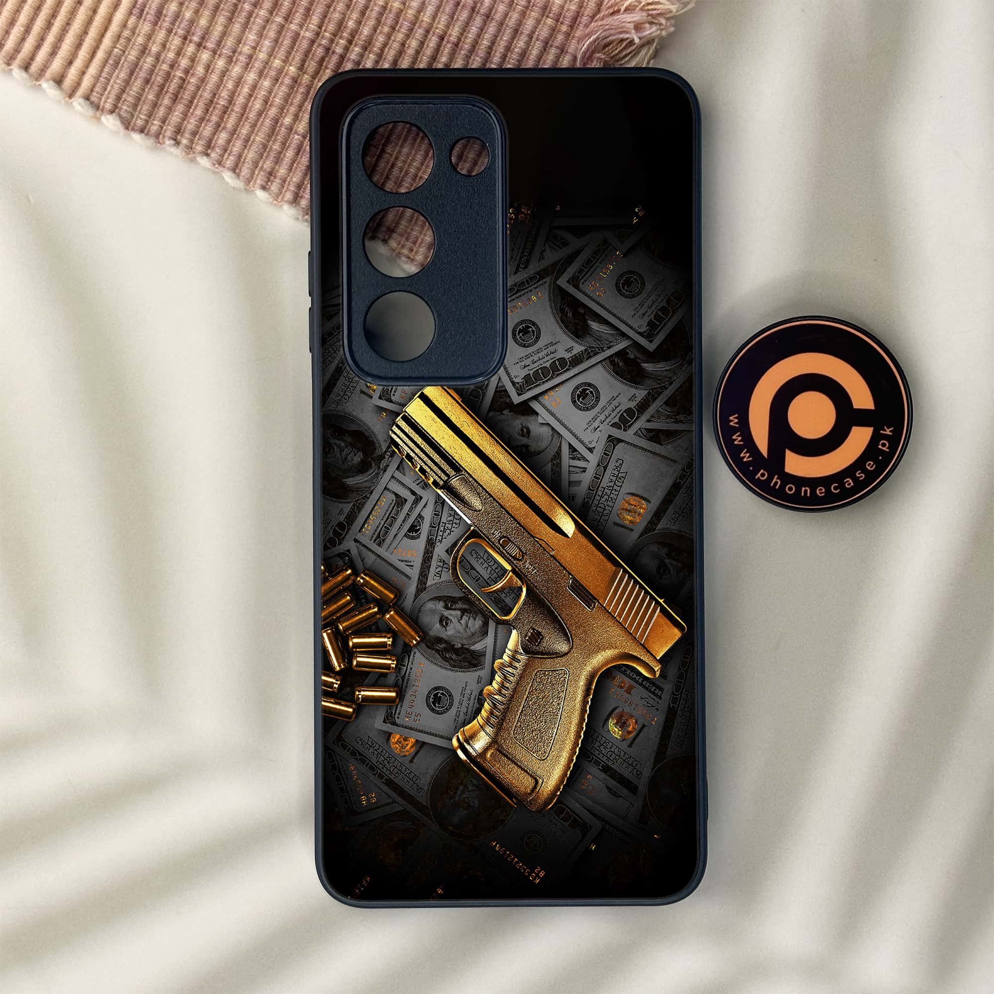 Oppo A5 2025 - Dollar Series - Premium Metal Printed soft Bumper shock Proof Case