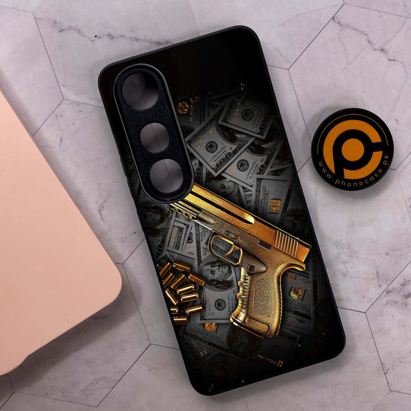 Vivo V50 Lite - Dollar Design 7 - Premium Metal Printed soft Bumper shock Proof Case CS-35316