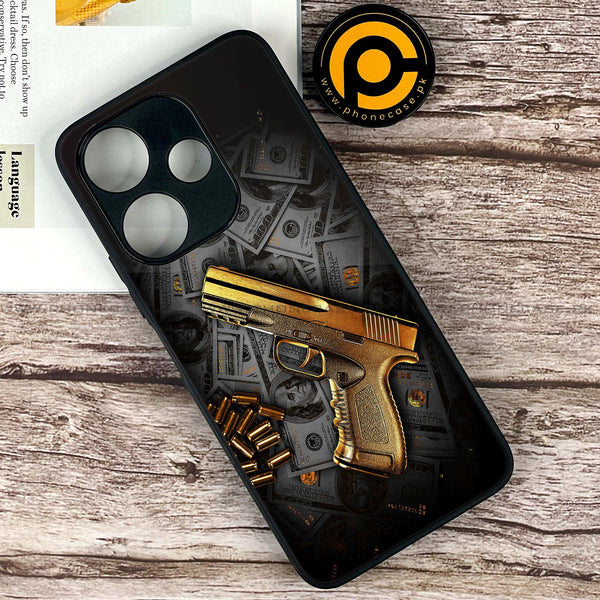 Xiaomi Redmi 13 - Dollar Design 7  - Premium Printed Glass soft Bumper shock Proof Case CS-38087 CS-41352