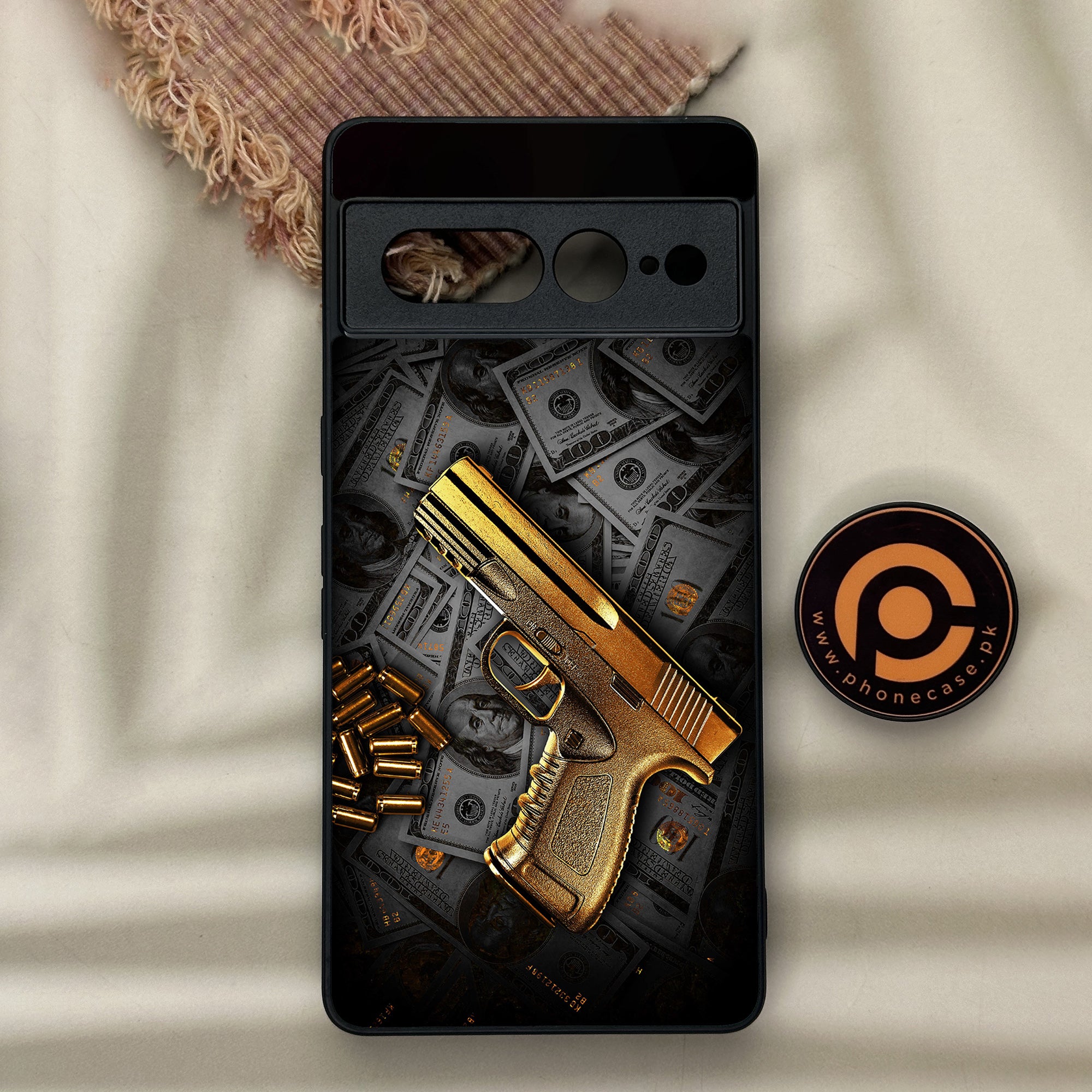 Google Pixel 7 Pro - Dollar Series - Premium Metal Printed soft Bumper Shock Proof Case