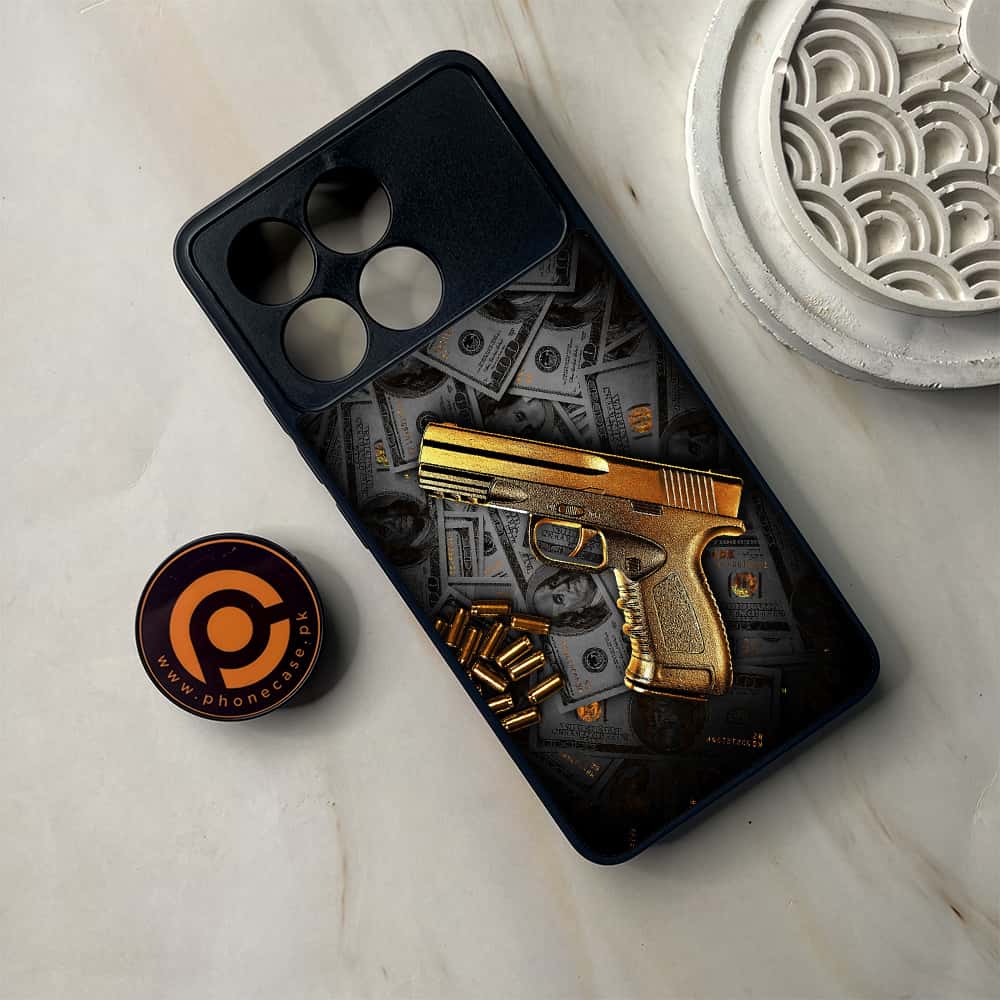Xiaomi Poco F6 Pro - Dollar Series - Premium Metal Printed soft Bumper shock Proof Case