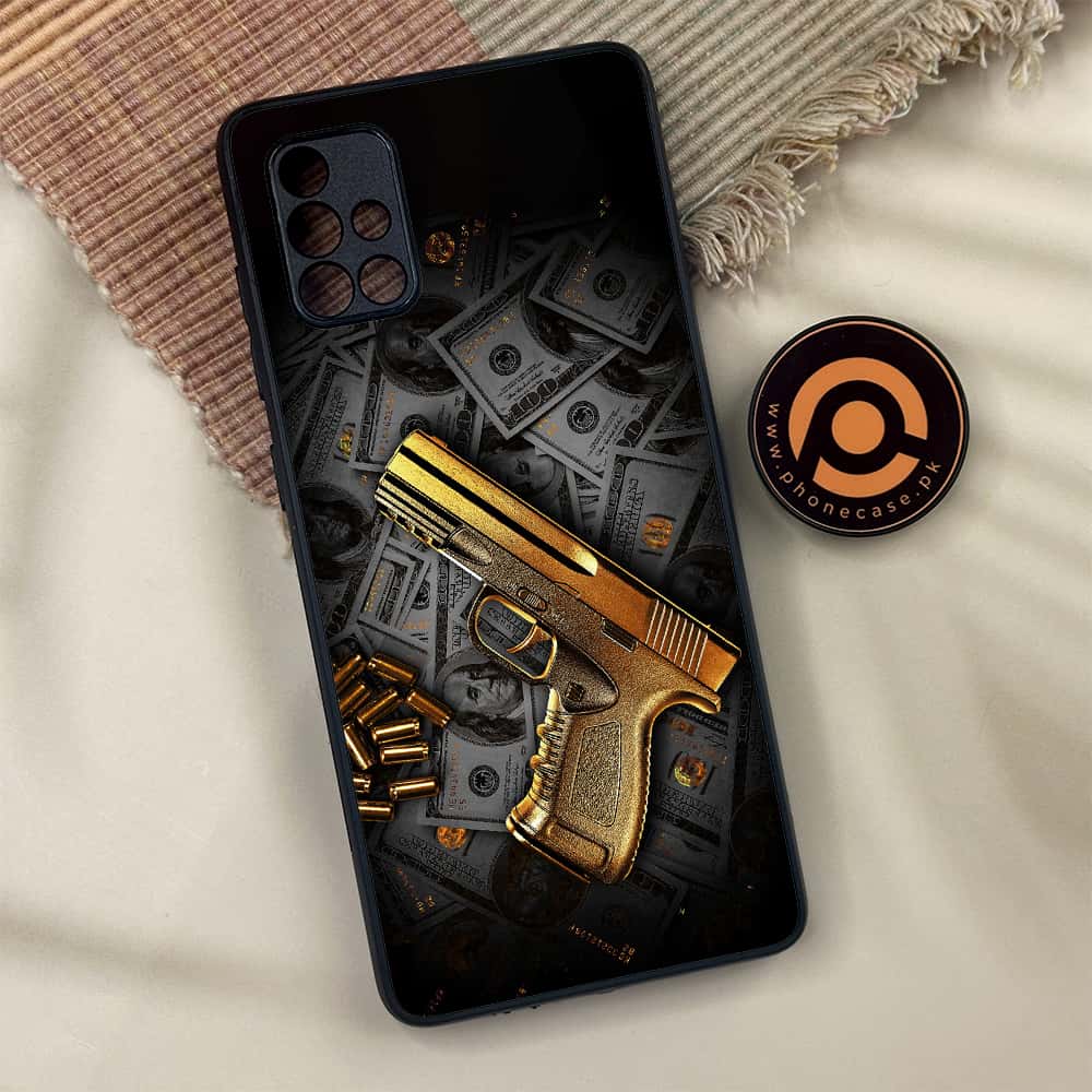 Samsung Galaxy A71 - Dollar Series - Premium Metal Printed soft Bumper shock Proof Case