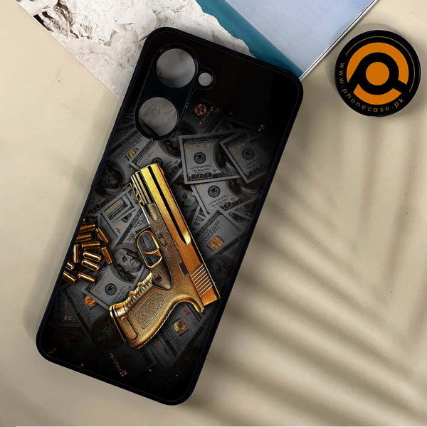 Vivo Y03 / Y18 / Y03T - Dollar Design 7 - Premium Printed Metal soft Bumper shock Proof Case  CS-35753