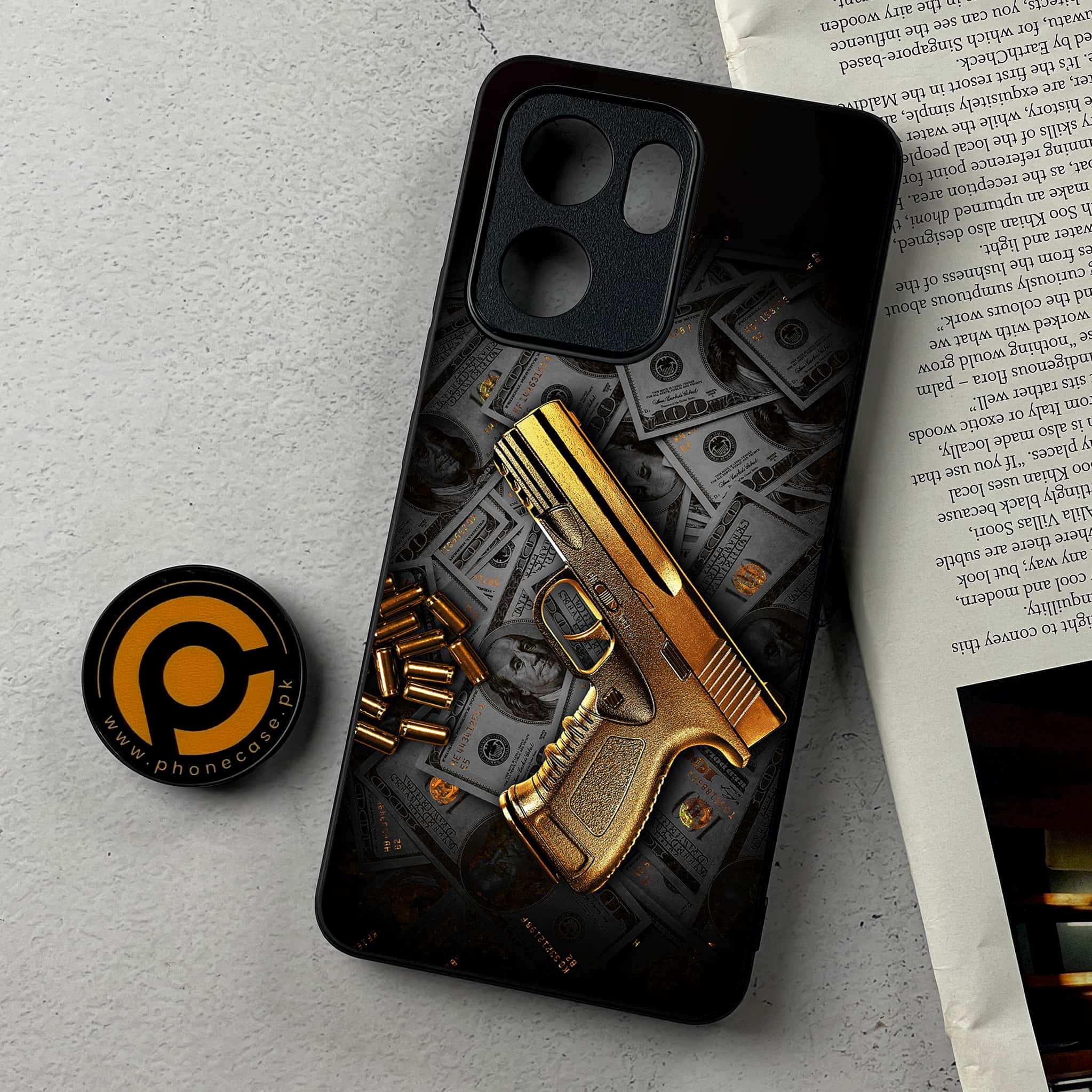 Oppo Reno 14F - Dollar Series - Premium Metal Printed Soft Bumper Shockproof Case