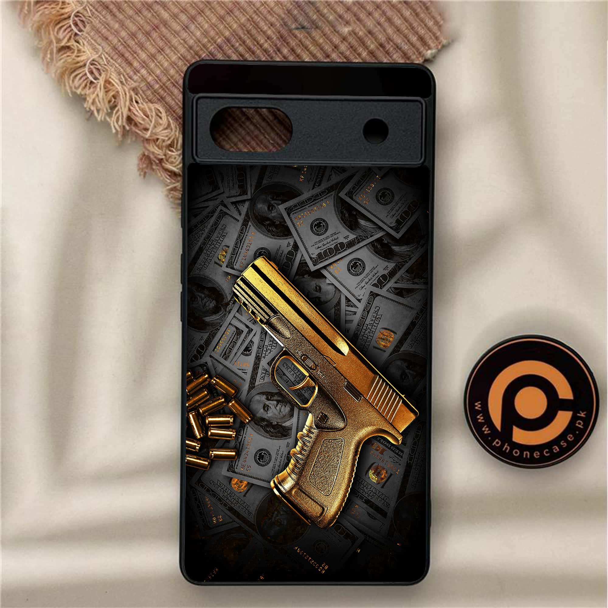 Google Pixel 6A - Dollar Series - Premium Metal Printed soft Bumper Shock Proof Case