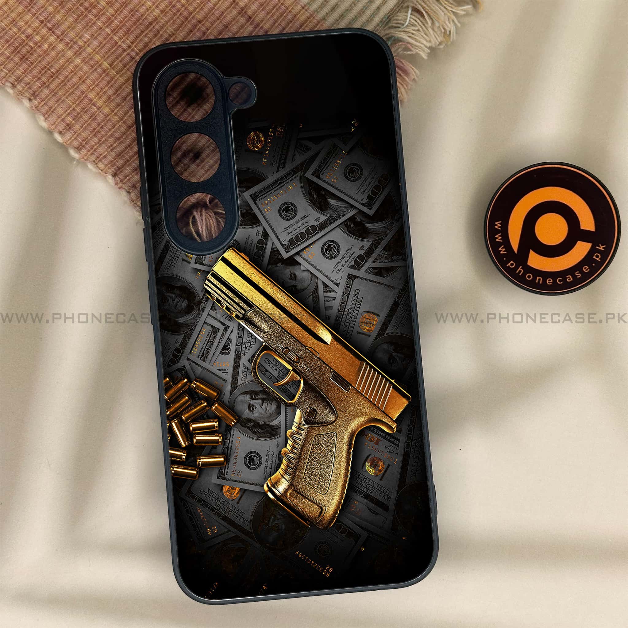 Tecno Spark 40 Pro - Dollar Series - Premium Metal Printed soft Bumper shock Proof Case