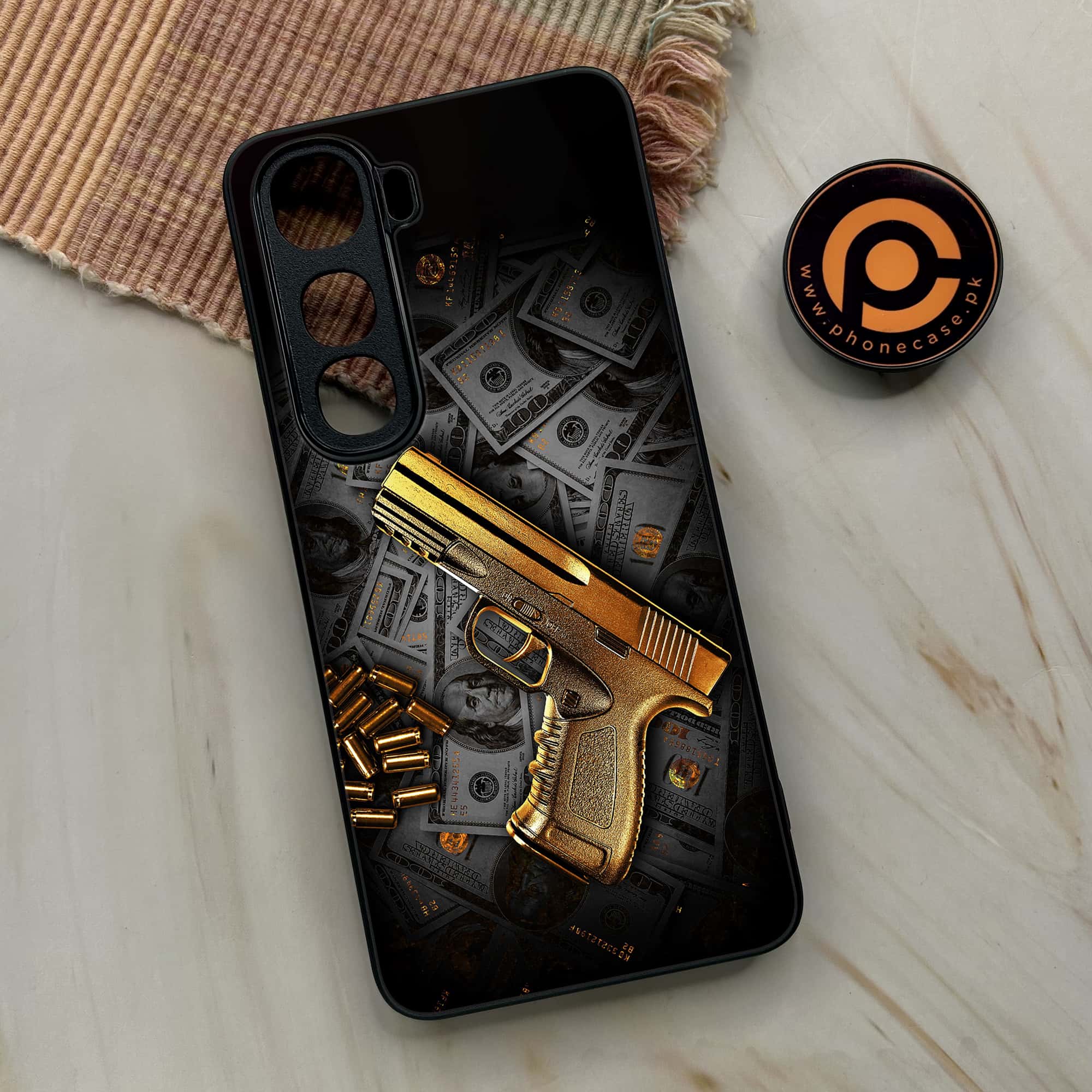 Vivo Y400 - Dollar Series - Premium Metal Printed soft Bumper shock Proof Case