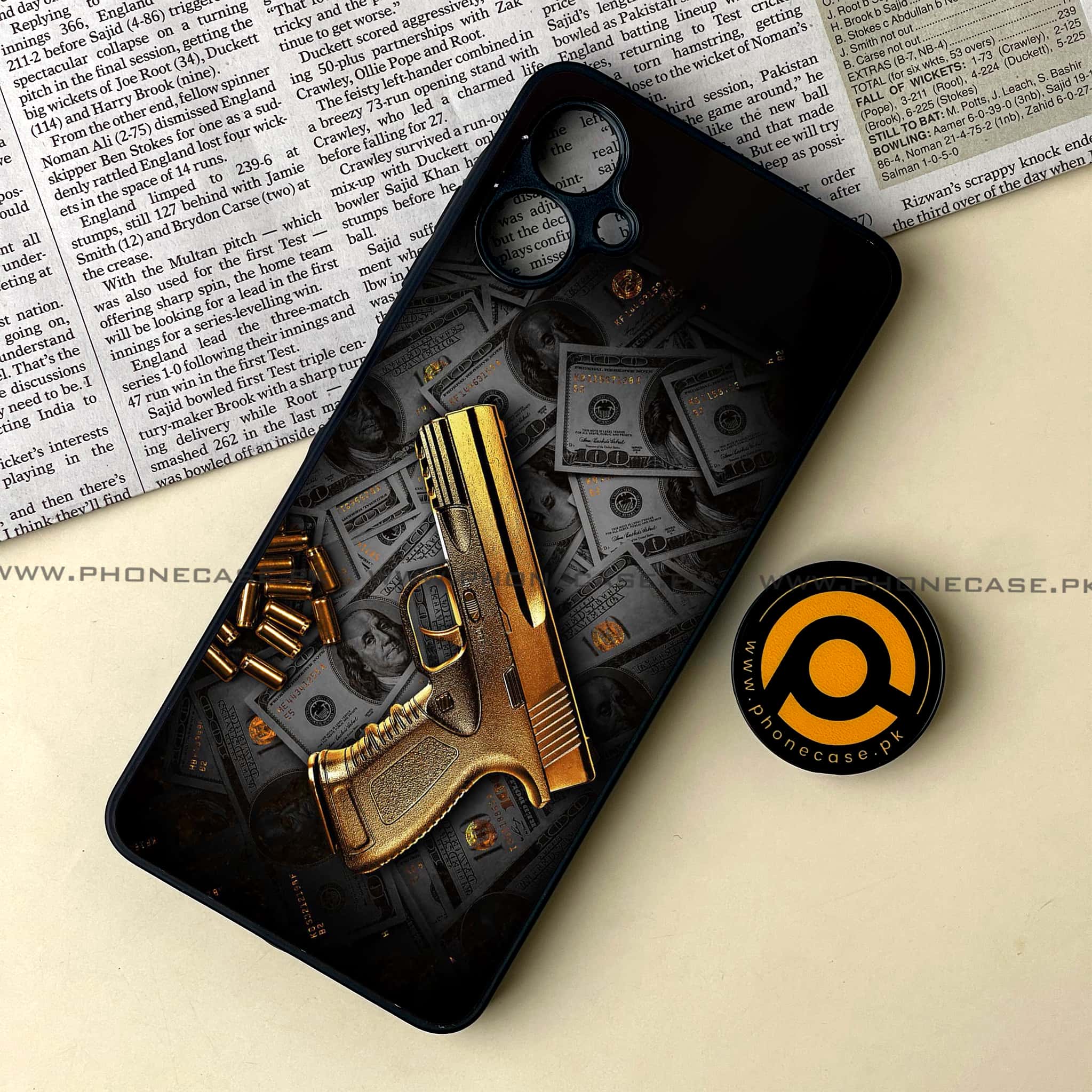 Samsung Galaxy A06  - Dollar Series - Premium Metal Printed soft Bumper shock Proof Case