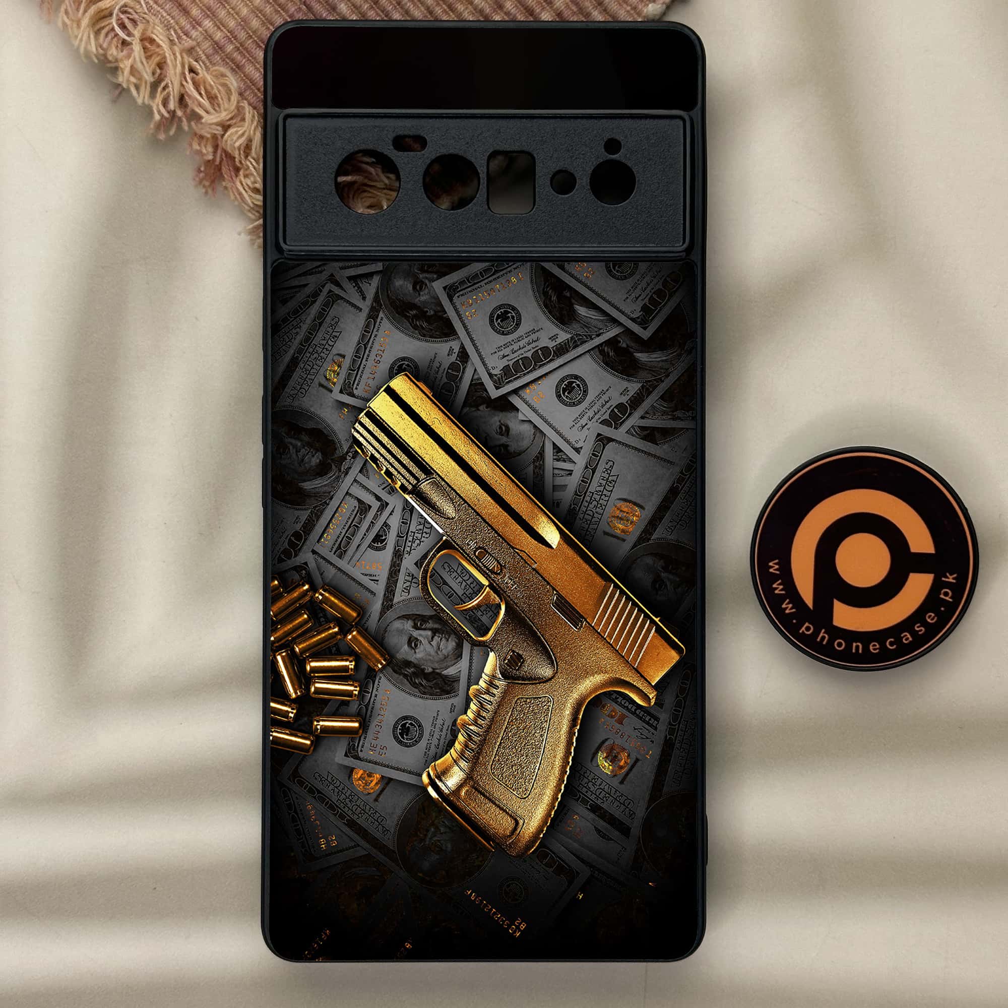 Google Pixel 6 Pro - Dollar Series - Premium Metal Printed soft Bumper Shock Proof Case