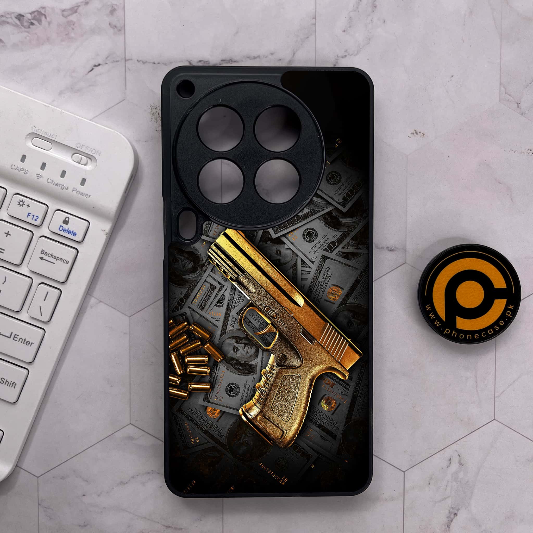 Tecno Camon 30 Premier - Dollar Series - Premium Metal Printed soft Bumper shock Proof Case