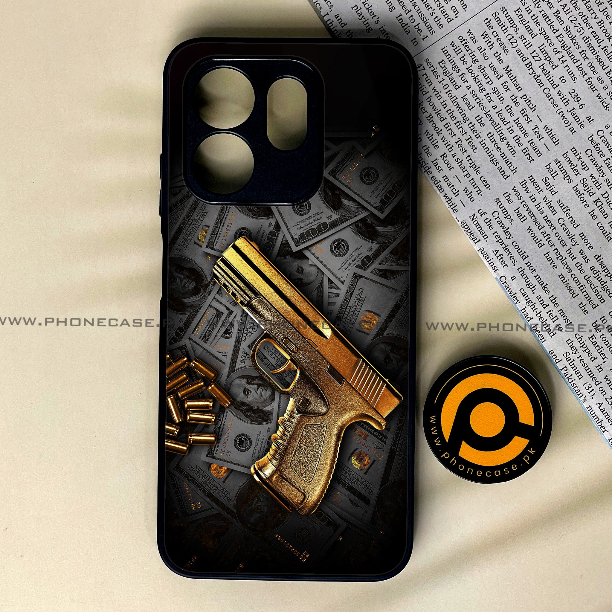 Infinix Hot 50i - Dollar Series - Premium Metal Printed soft Bumper shock Proof Case