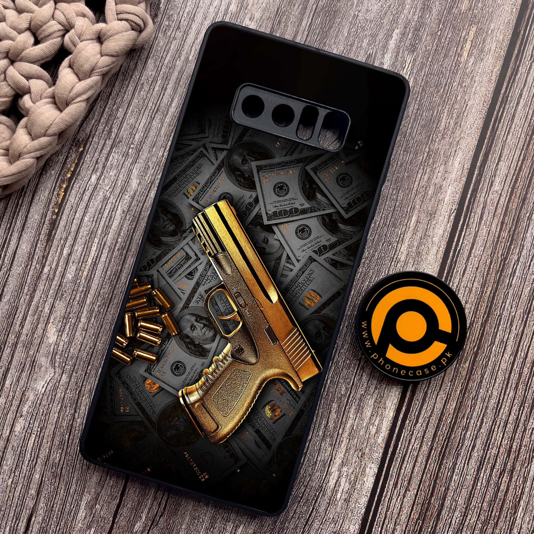 Samsung Galaxy Note 8 - Dollar Series - Premium Metal Printed soft Bumper shock Proof Case