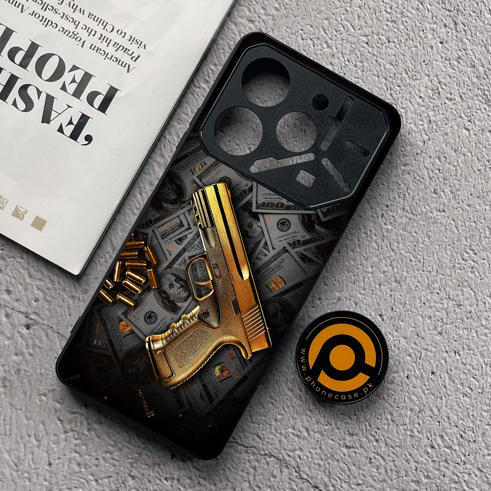 Tecno Pova 6 Neo - Dollar Series - Premium Metal  Printed soft Bumper shock Proof Case