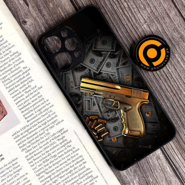 Xiaomi Redmi 12 - Dollar Design 7- Premium Metal  Printed soft Bumper shock Proof Case CS-28476