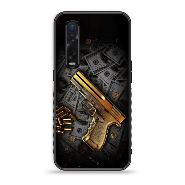Oppo Find X2 Pro - Dollar  Design 7  - Premium Printed Glass soft Bumper shock Proof Case  CS-30612