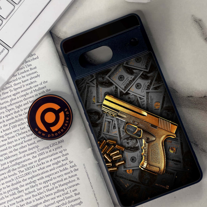Google Pixel 7 - Dollar Design 7- Premium Metal Printed soft Bumper Shock Proof Case CS-43659