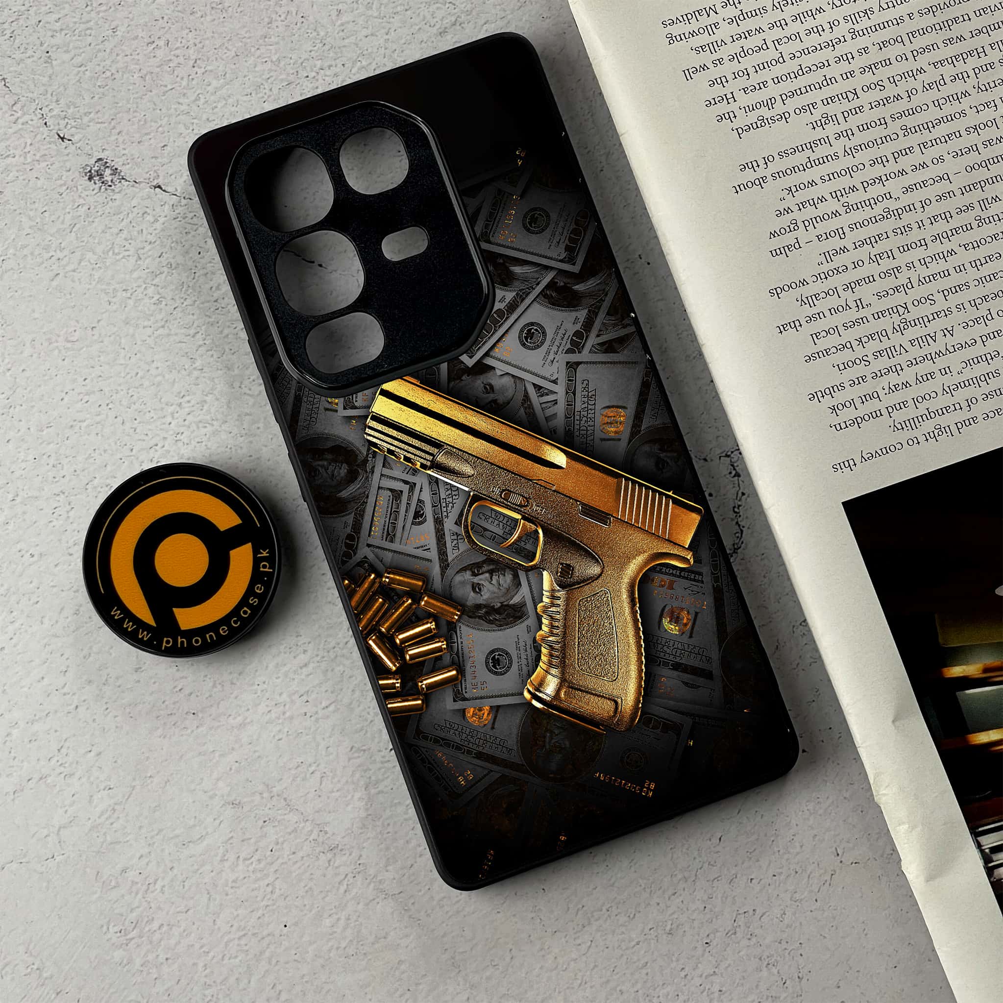Infinix Note 50 Pro Plus - Dollar Series - Premium Metal Printed Soft Bumper Shockproof Case