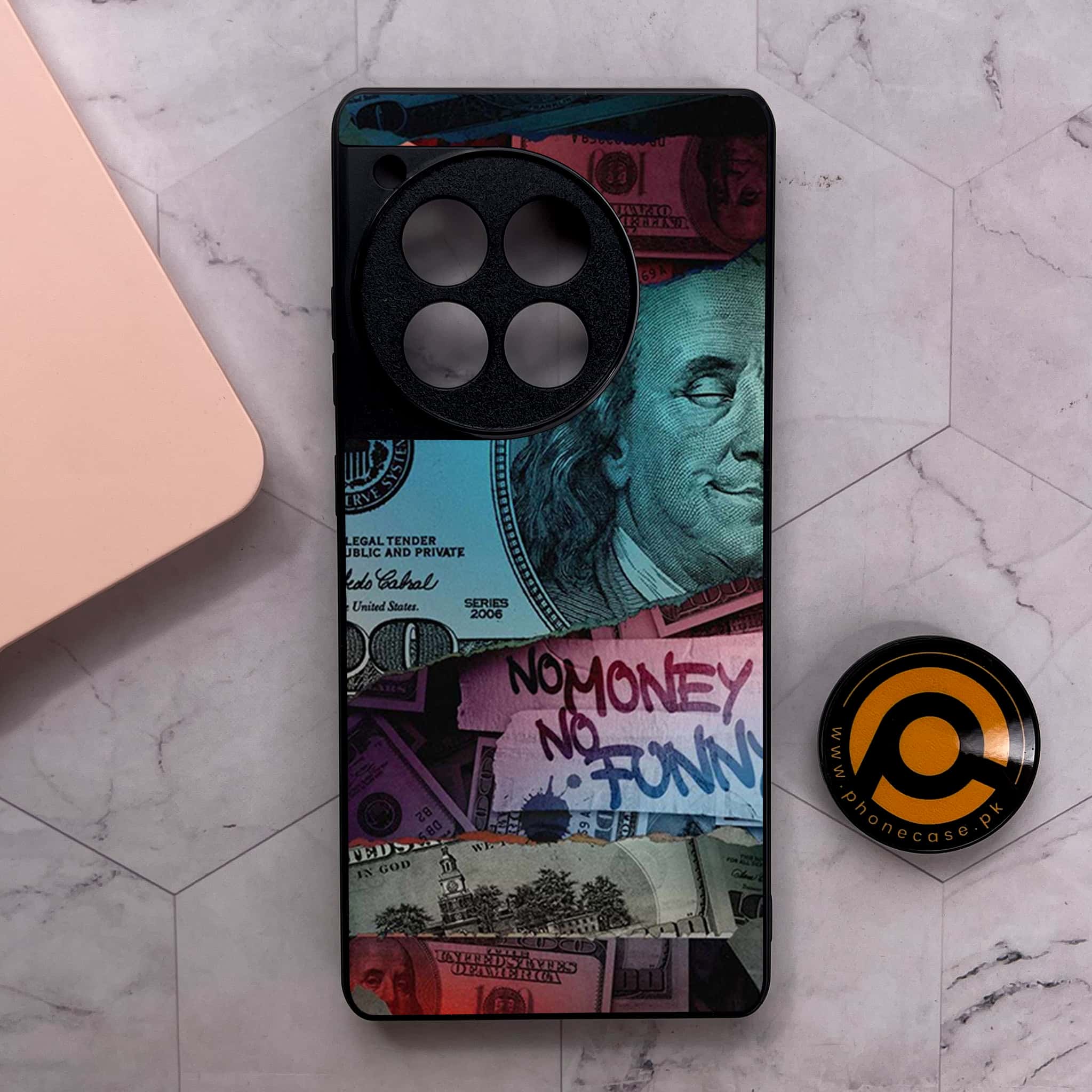 OnePlus 12R - Dollar Series - Premium Metal Printed soft Bumper shock Proof Case