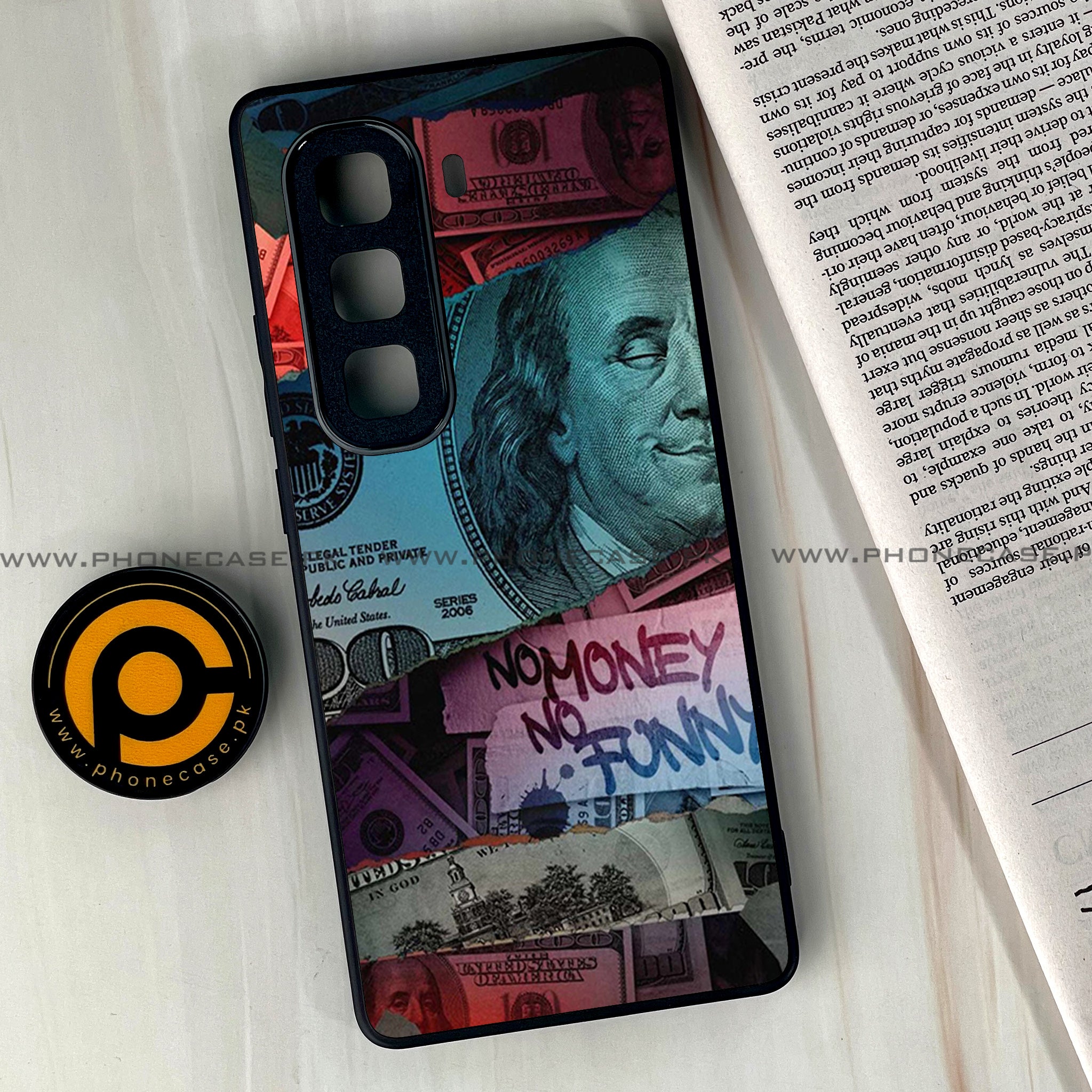 Infinix Hot 50 Pro Plus - Dollar Series - Premium Printed Glass soft Bumper shock Proof Case