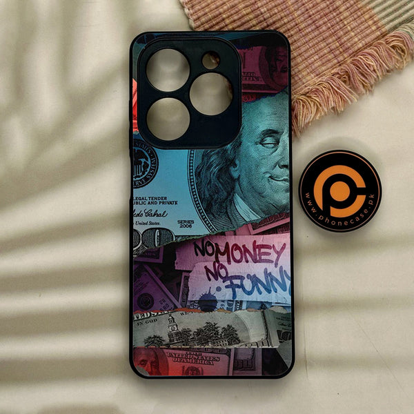 Tecno Spark GO 2024 / Infinix hot 40i / Infinix Smart 8 / Spark 20 / 20c / POP 8  - Dollar Design 8- Premium Metal Printed soft Bumper shock Proof Case  CS-35910