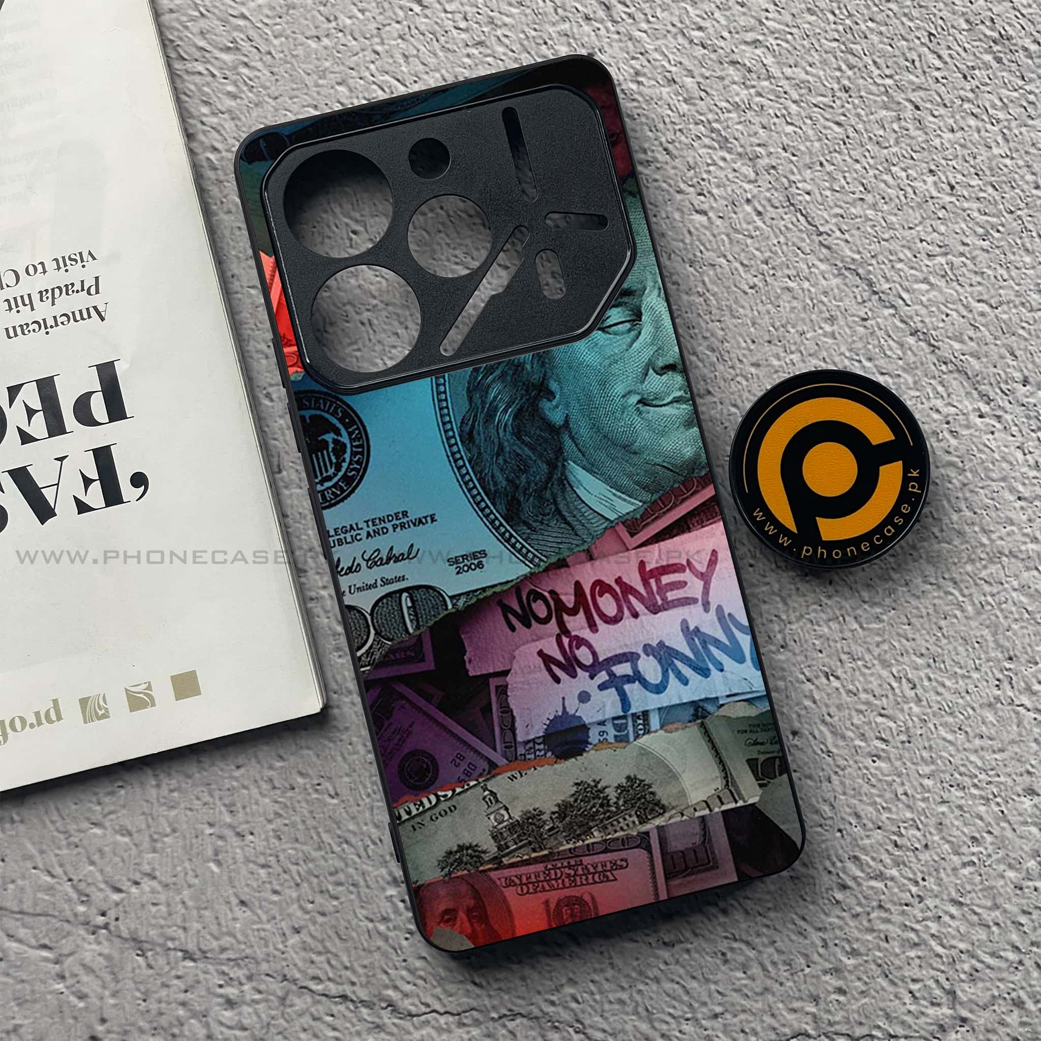 Tecno Pova 6 - Dollar Series - Premium Metal  Printed soft Bumper shock Proof Case