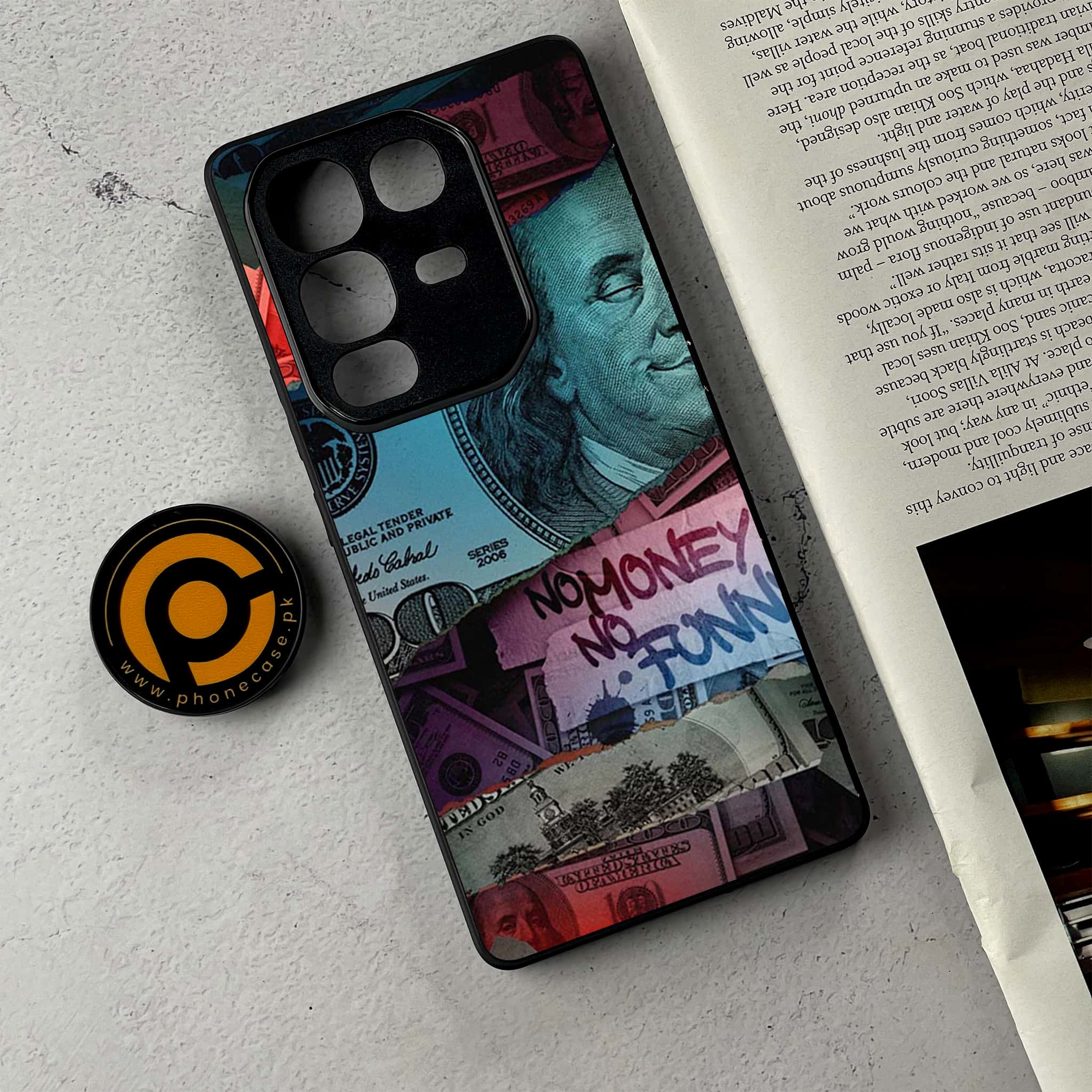 Infinix Note 50 Pro Plus - Dollar Series - Premium Metal Printed Soft Bumper Shockproof Case