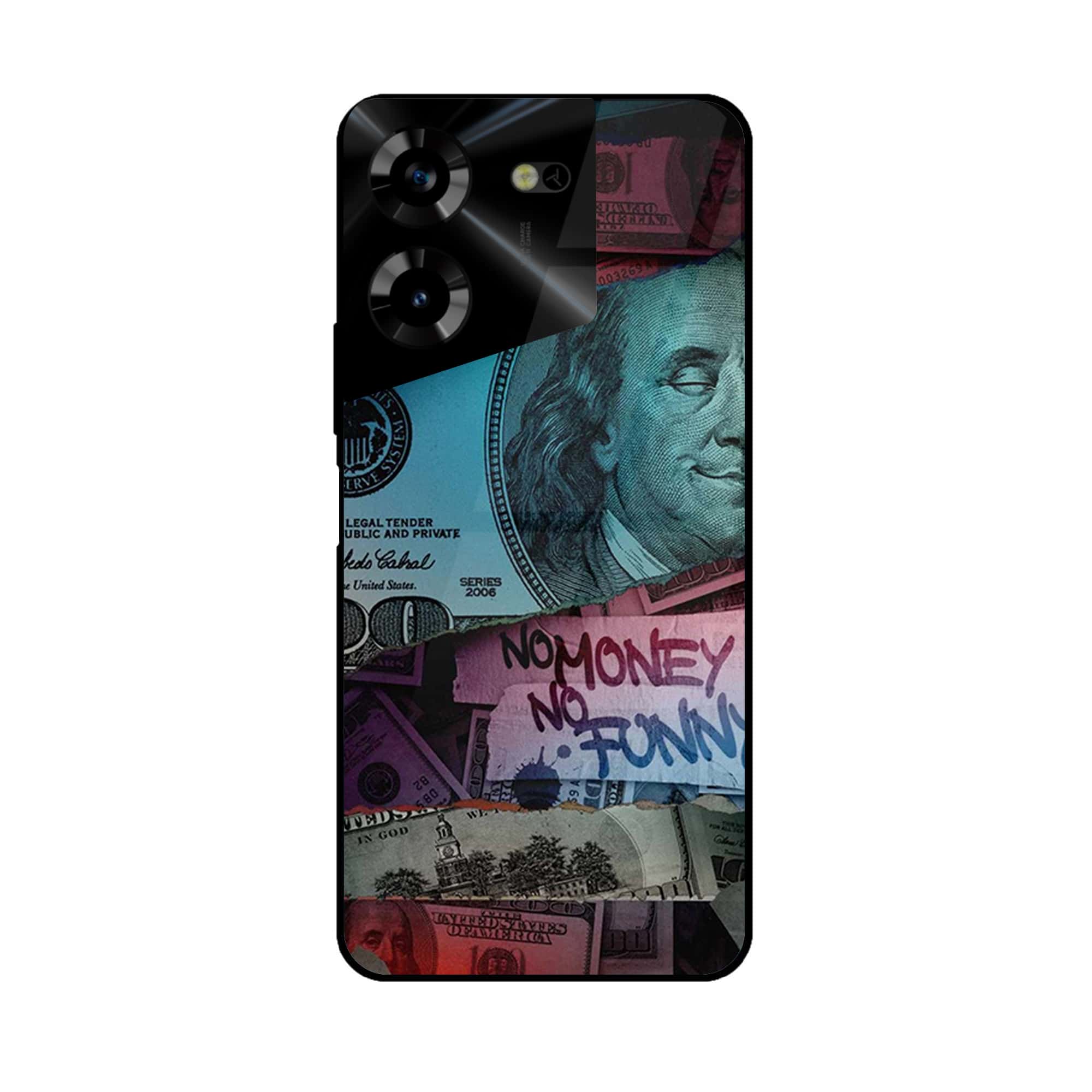 Tecno Pova 5 Pro - Dollar Series - Premium Printed Glass soft Bumper shock Proof Case