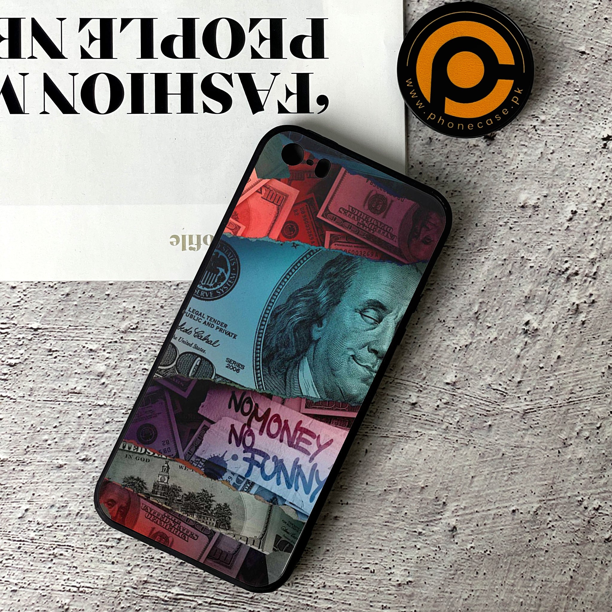 iPhone 5/5c/5s - Dollar Series - Premium Printed Glass soft Bumper shock Proof Case