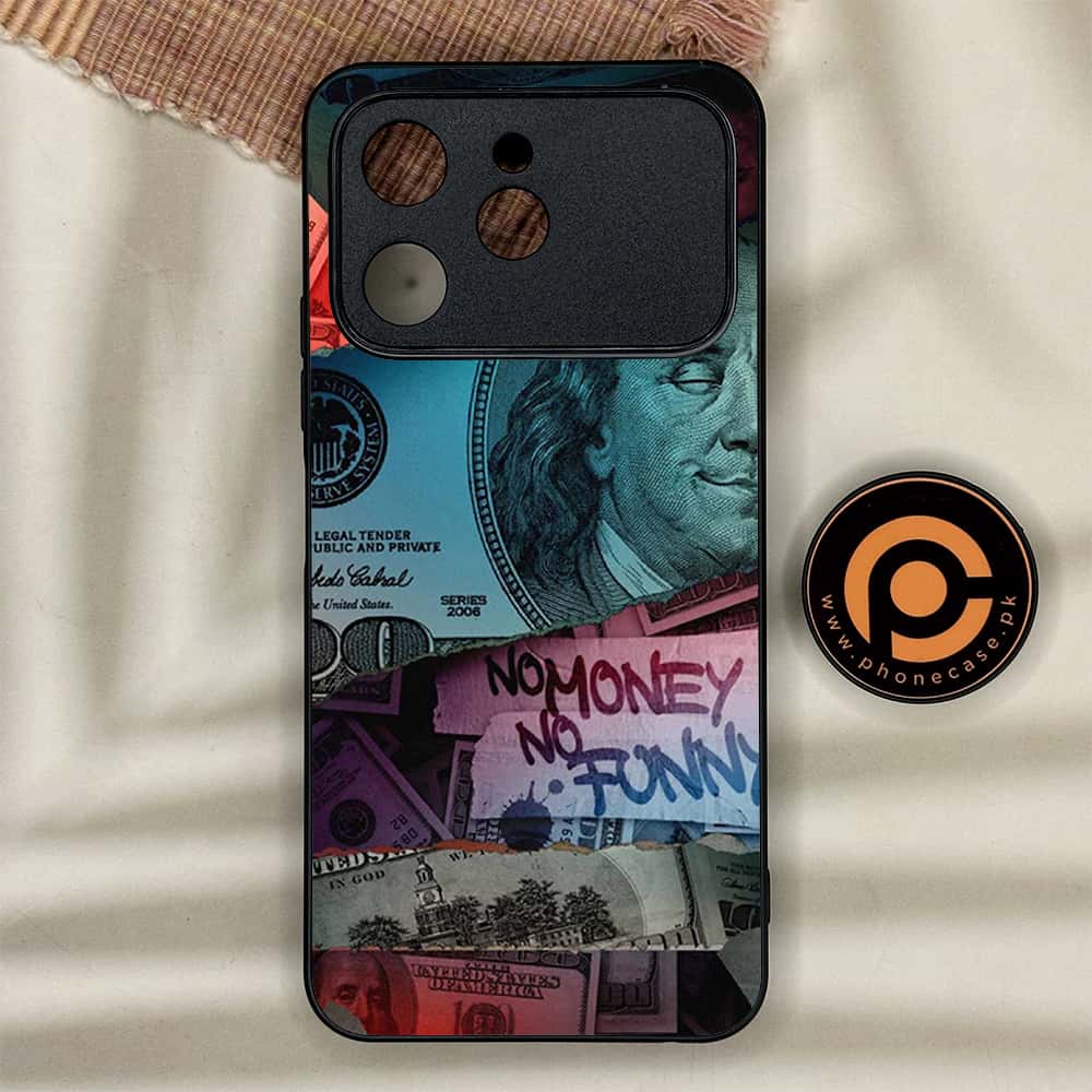 Tecno Spark 40 - Dollar Series - Premium Metal Printed soft Bumper shock Proof Case