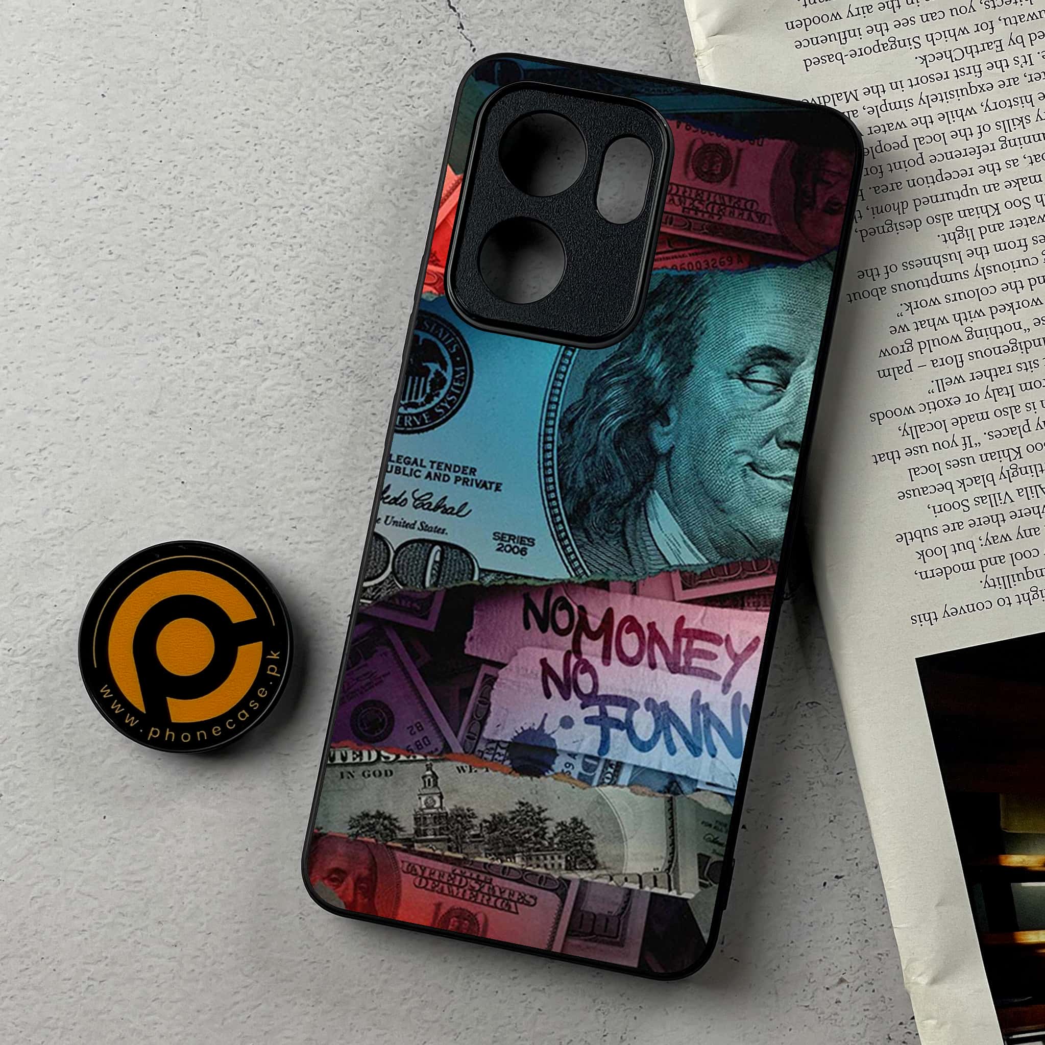 Oppo Reno 14F - Dollar Series - Premium Metal Printed Soft Bumper Shockproof Case